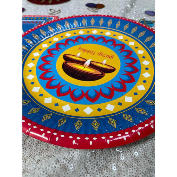 Happy Diwali Plates 9inches - Image 2