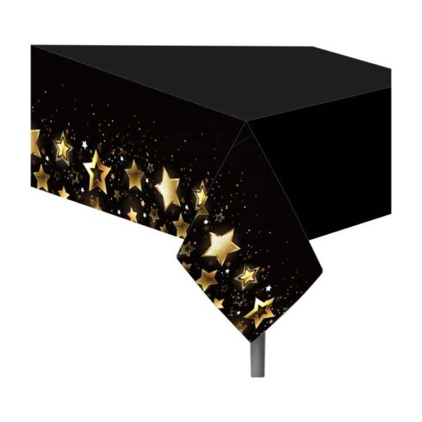 Black with Gold Stars Tablecover - Image 2