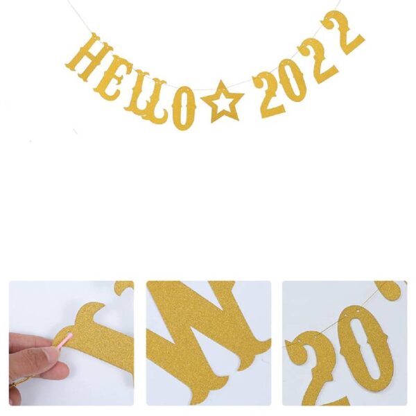 Hello 2022 Garland  (Gold) - Image 2