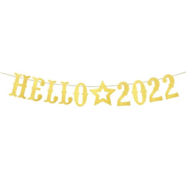 Hello 2022 Garland  (Gold)