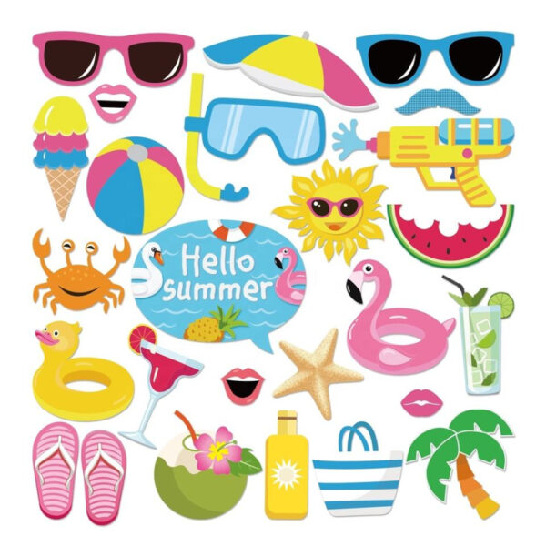 Hello Summer Pool Party Photo booth Props