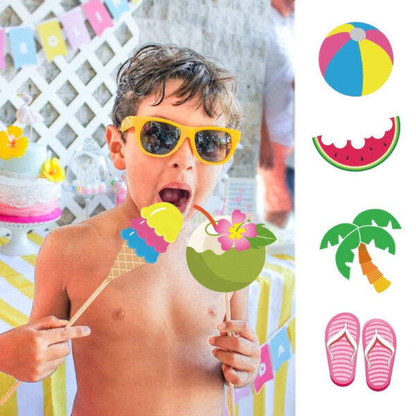 Hello Summer Pool Party Photo booth Props - Image 2