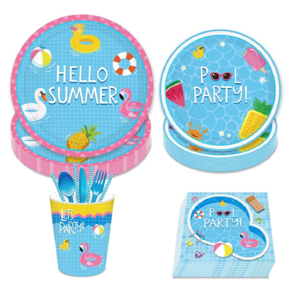 Hello Summer Pool Party Tableware Set - Image 2