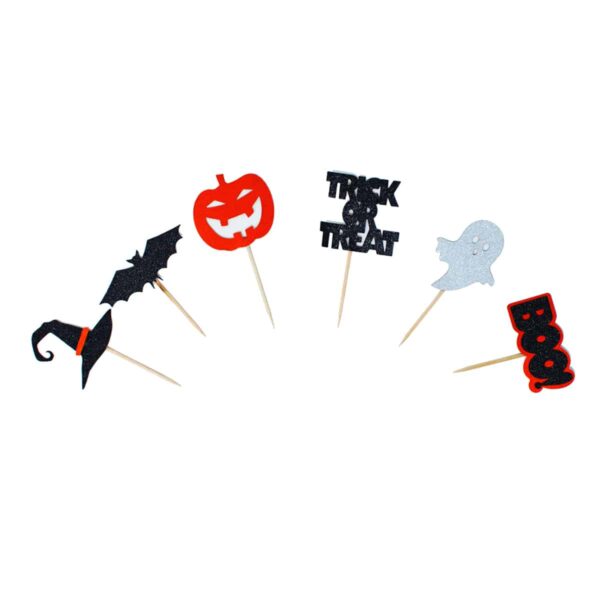 Glittery Halloween Cupcake Toppers