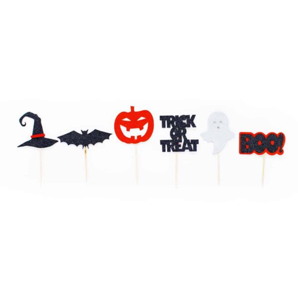 Glittery Halloween Cupcake Toppers - Image 2