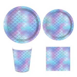 Mermaid Party Tableware Set for 8