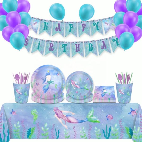 Mermaid Happy Birthday Banner - Image 3