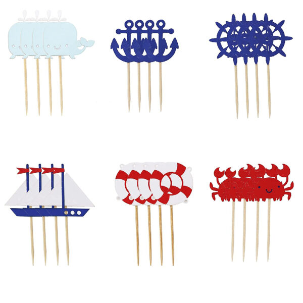 Nautical Cupcake Toppers - Image 2