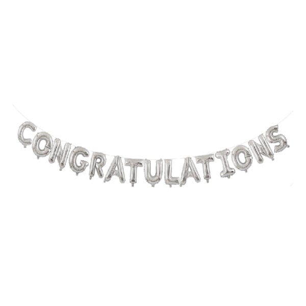 CONGRATULATION FOIL BALLON BANNER - Image 2
