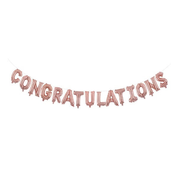 CONGRATULATION FOIL BALLON BANNER - Image 3
