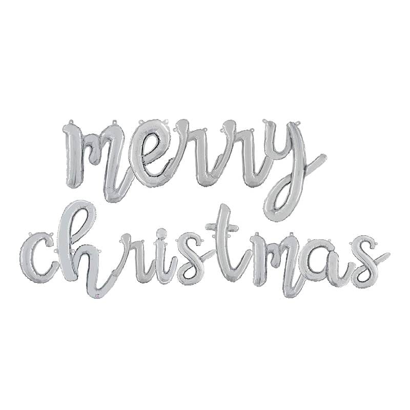 Script Foil Balloons Merry Christmas