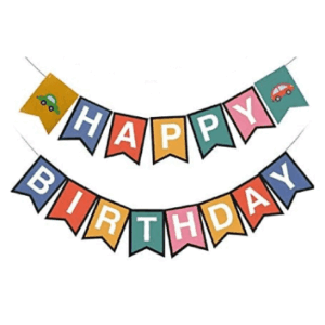 Car Theme Happy Birthday Banner