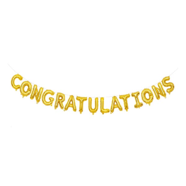 CONGRATULATION FOIL BALLON BANNER