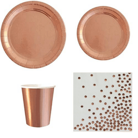 Metallic Colored Party Tableware Set