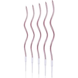Pink Wavy Candle Pack of 5