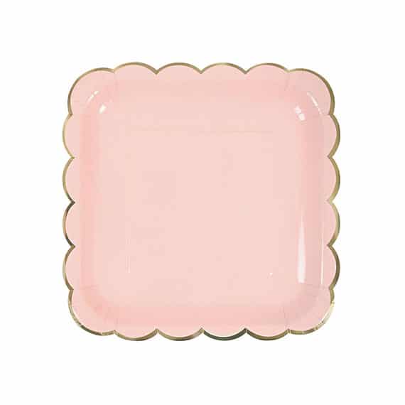 Gold Edges Square Plates – Big
