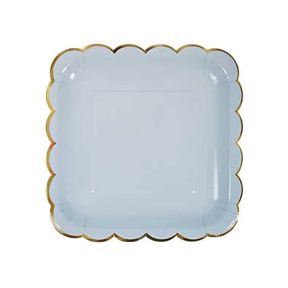 Gold Edges Square Plates – Big