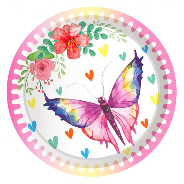 Pastel Butterfly Designed Party Tableware Set - Image 3