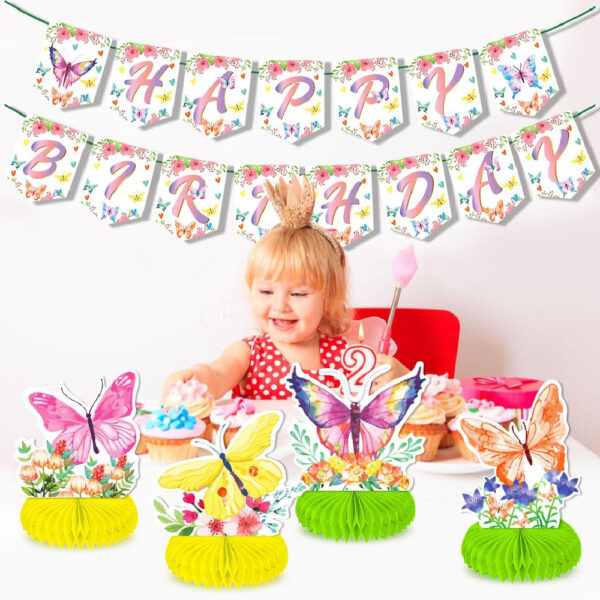 Pastel Butterfly Honeycomb Centerpieces - Image 5