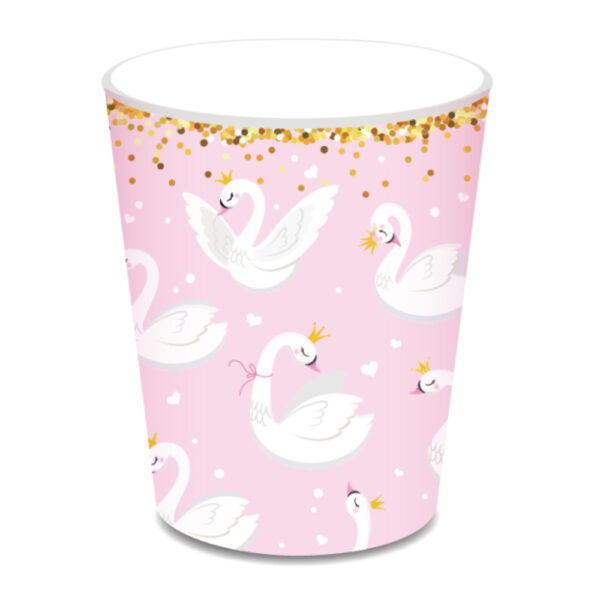 Pink and Gold Swan Designed Tableware Set - Image 5