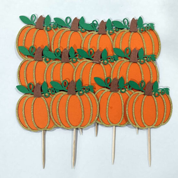Pumpkin Layered Cupcake Toppers - Image 2
