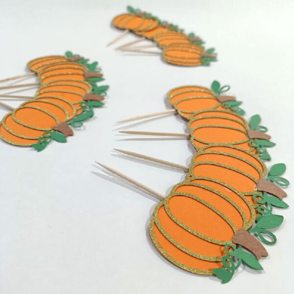 Pumpkin Layered Cupcake Toppers - Image 3