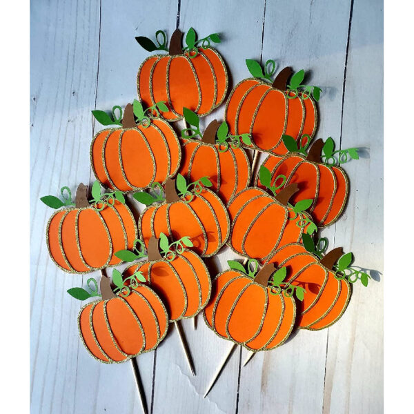 Pumpkin Layered Cupcake Toppers - Image 4