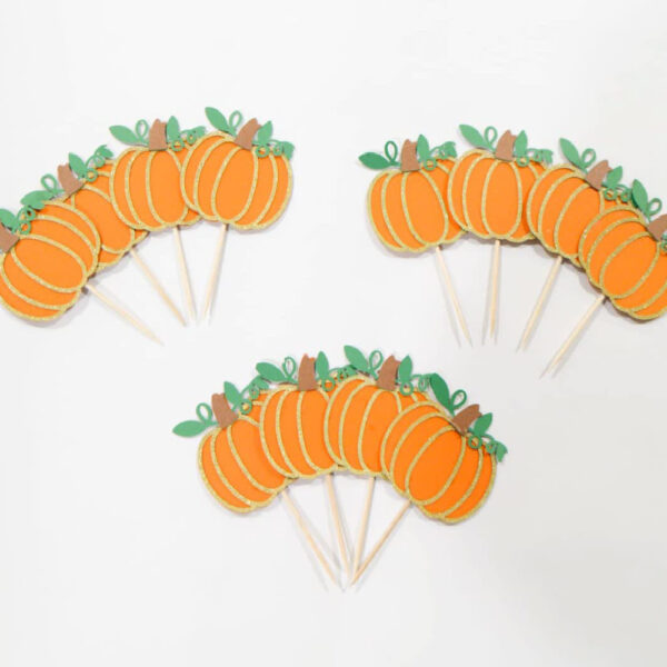 Pumpkin Layered Cupcake Toppers