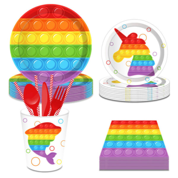 Push Pop it Party Tableware Set - Image 3