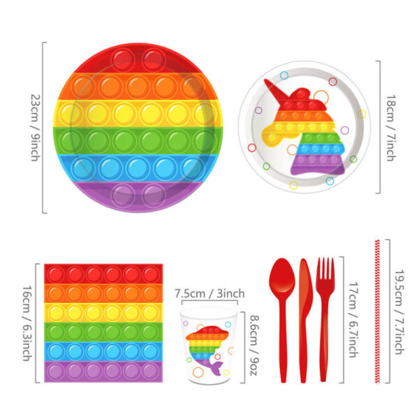 Push Pop it Party Tableware Set - Image 4