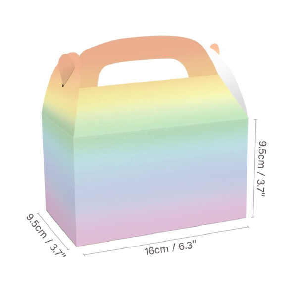 Rainbow and Clouds themed Portable Kraft Paper Gift Box - Image 5