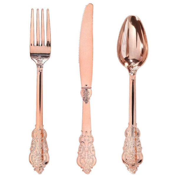 Disposable Vintage Cutlery Set Pack of 3 - Image 2