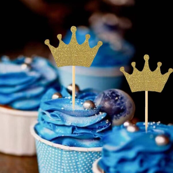 Crown Shaped Cupcake Toppers - Image 2