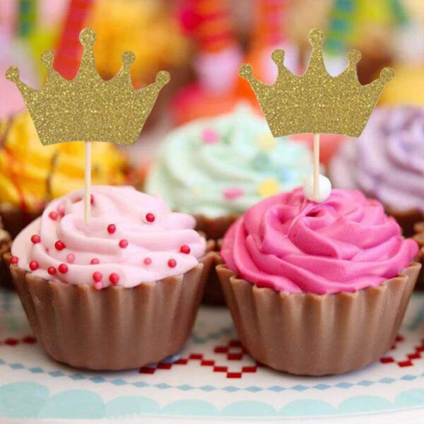 Crown Shaped Cupcake Toppers - Image 3