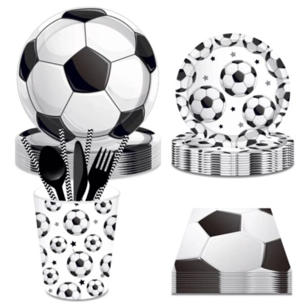 Soccer Ball Themed Tableware Set - Image 2