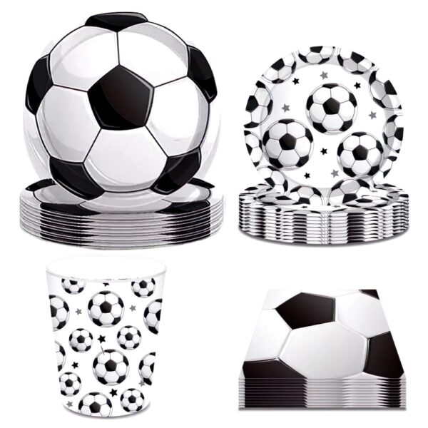 Soccer Ball Themed Tableware Set
