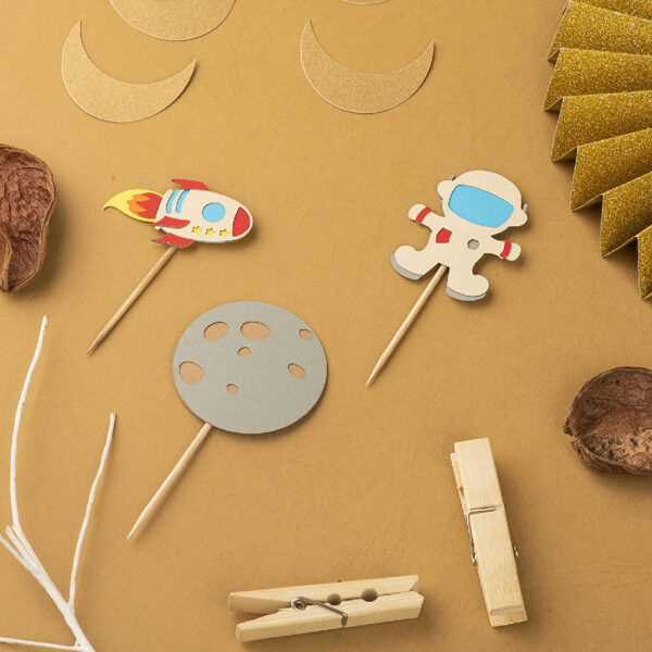 Space Layered Cupcake Toppers - Image 3
