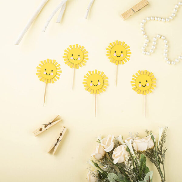 Sunshine Cupcake Toppers - Image 3