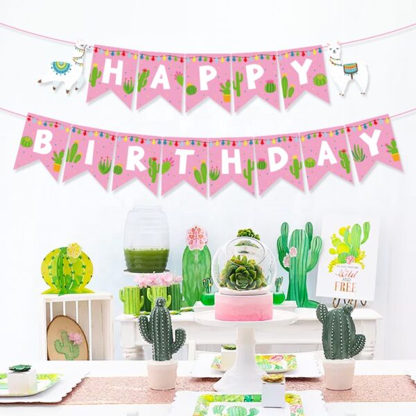 Llama Happy Birthday Banner - Image 2