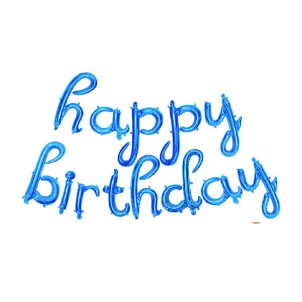 Script Happy Birthday Foil Balloon Banner - Image 5