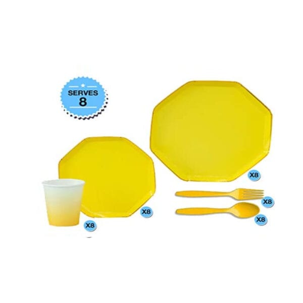 Octagon Party Tableware Set - Image 2