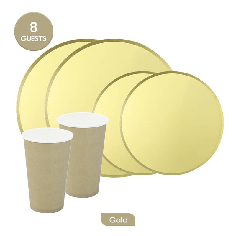 Round Rimmed Tableware Set for 8