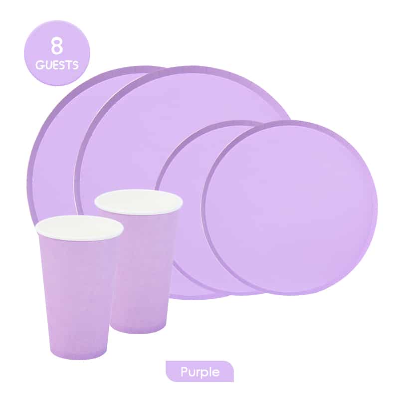 Round Rimmed Tableware Set for 8