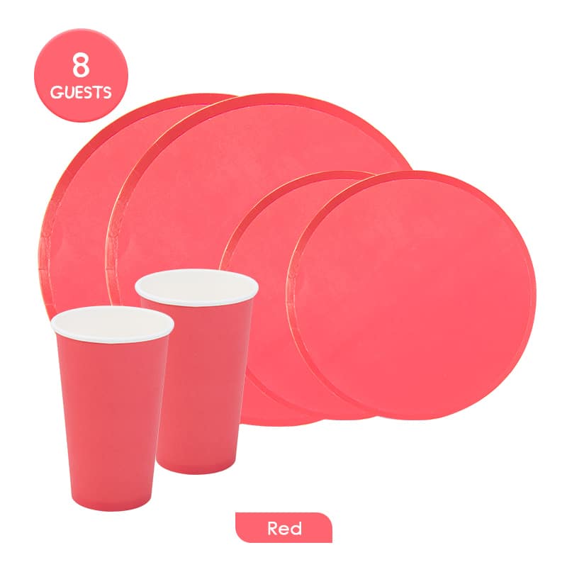 Round Rimmed Tableware Set for 8