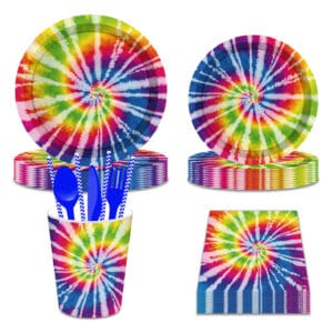 Tie-dye themed Tableware Set