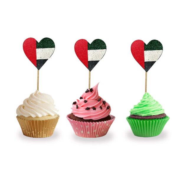 UAE National Flag Day Cupcake Toppers - Image 2