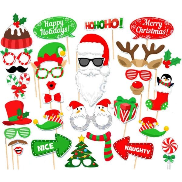 Merry Christmas Photobooth props