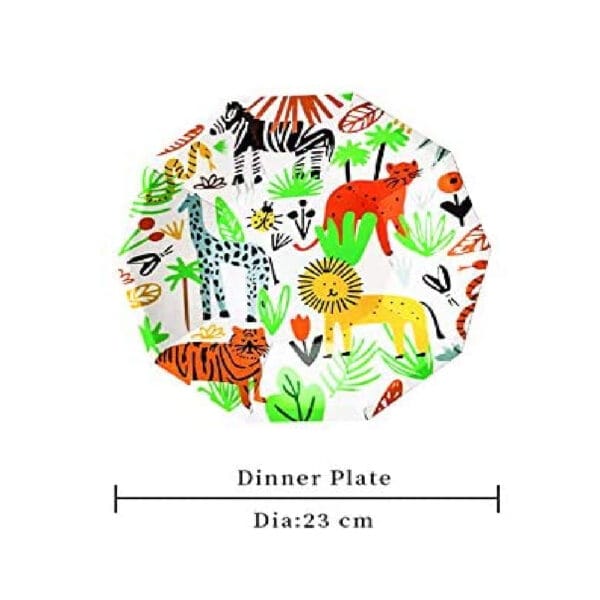 Jungle Animals Themed Party Tableware Set - Image 2