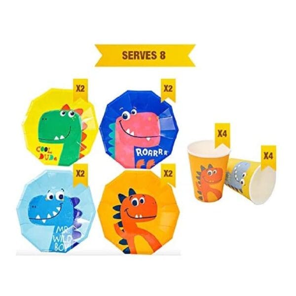 Dinosaur themed party Tableware Set