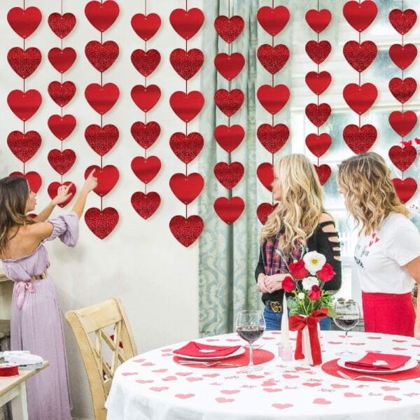 Valentine's Day Decorations Heart Garland - Image 5